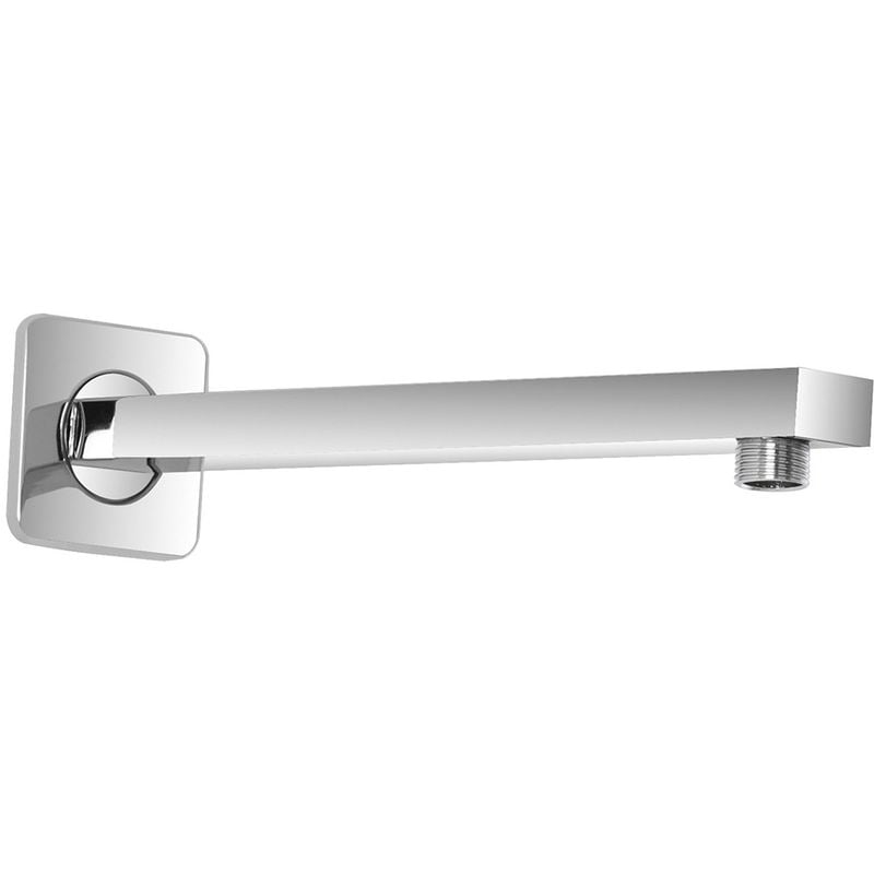 foto del prodotto braccio doccia quadrato 25 cm in acciaio nuovo design