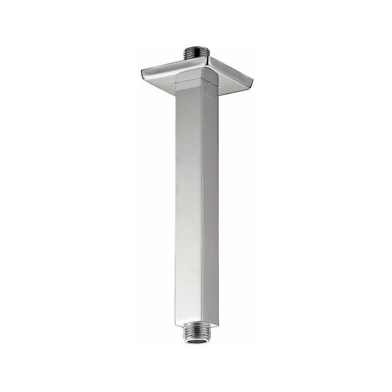 foto del prodotto braccio doccia quadro installazione soffitto 30 cm in colore cromo damast idra 12603 cromo 30 cm