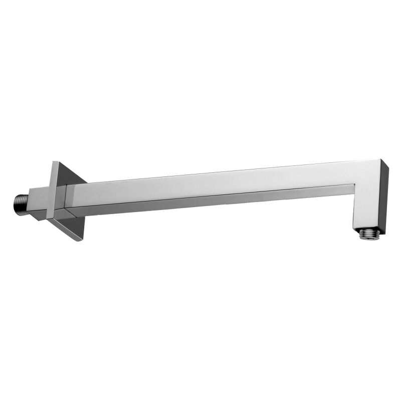 foto del prodotto braccio doccia quadro lunghezza 350 mm steel looking paffoni zsof063st350 metallo steel looking