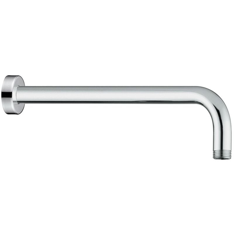 foto del prodotto braccio doccia tondo curvo lungo 35 cm in acciaio cromo