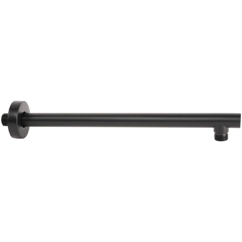 foto del prodotto braccio doccia tondo nero opaco flat 35,5 cm metaform