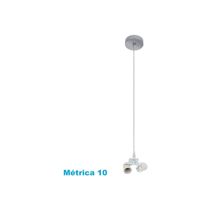 foto del prodotto braccio. faccia del pendente 3xe27 cromo m10 regx10x10x10 cm