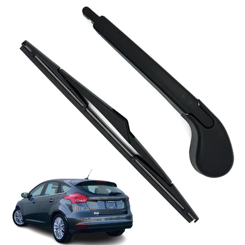 foto del prodotto braccio tergicristallo posteriore e spazzola tergicristallo, kit braccio tergicristallo in gomma naturale per tutte le stagioni compatibile con focus mk3 2011-2018 - bebusingoto