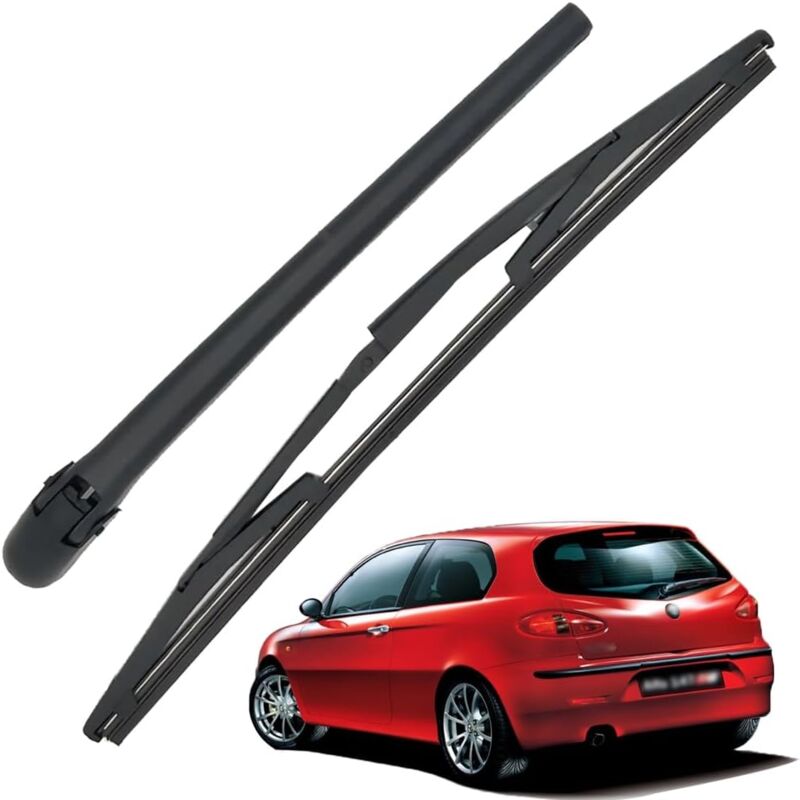 foto del prodotto braccio tergicristallo posteriore e spazzola tergicristallo, kit di sostituzione braccio tergicristallo in gomma naturale per tutte le stagioni per alfa romeo 147 2000-2010 - bebusingoto