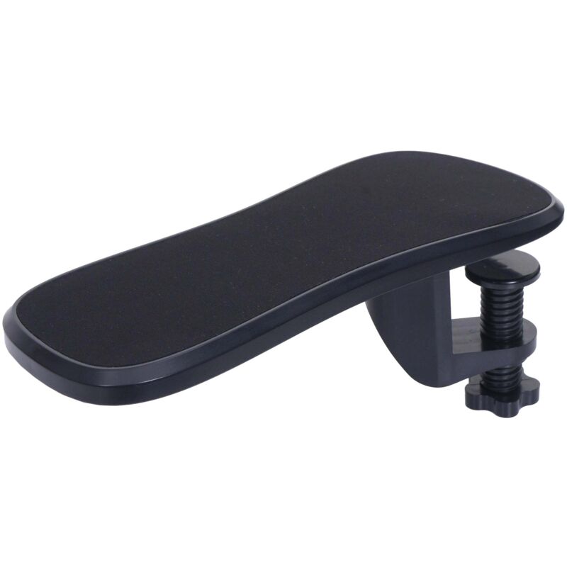 foto del prodotto bracciolo per scrivania hhg 672, supporto poggiapolsi sostegno ripiano regolabile ergonomico nero