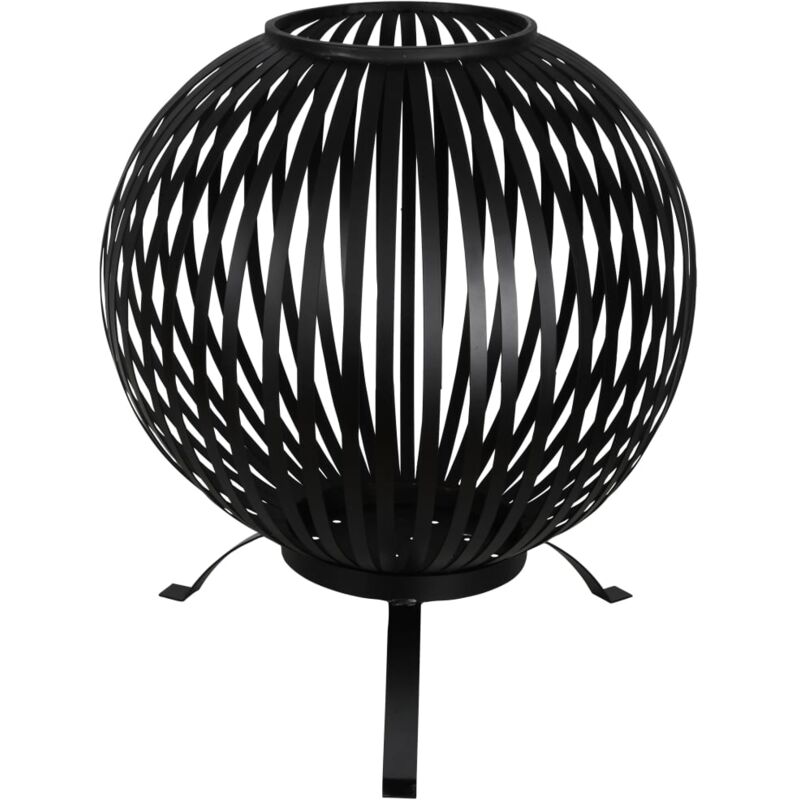 foto del prodotto braciere a sfera in acciaio al carbonio nero ff400 esschert design