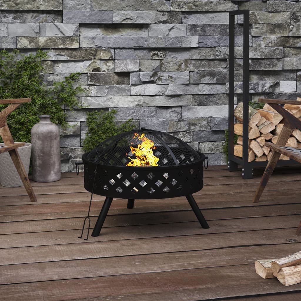 foto del prodotto braciere con attizzatoio 58 cm xxl in acciaiocod mxl 103208