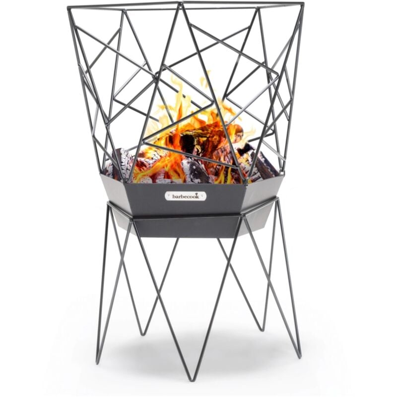 foto del prodotto braciere per legna barbecook sierra in acciaio nero, diametro 45 cm