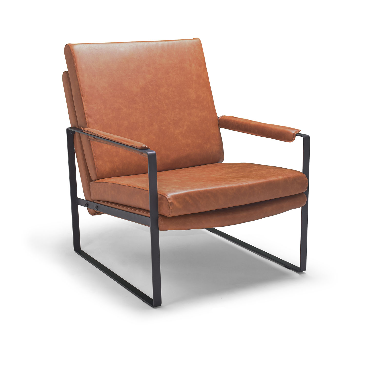 foto del prodotto bradford poltrona design retr in leatherette cuoio