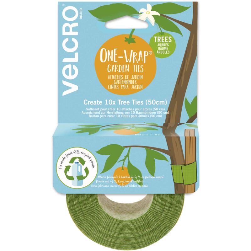 foto del prodotto brand vel 30070 weu 10 fascette per alberi da 1 avvolto 5 cm x 5 m, verde, 50mm x 5.4m velcro