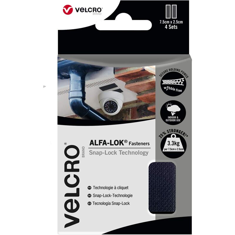 foto del prodotto brand vel 30700 weu marca alfa lok fasteners, nero, 7.5 x 2.5 velcro