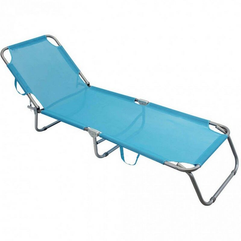 foto del prodotto brandina acciaio verniciato 22 mm rimini plus textilene blu 188x55x24,5h