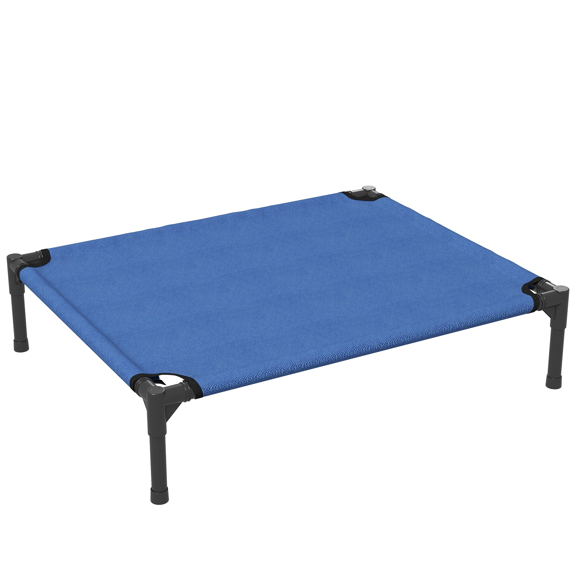 foto del prodotto brandina lettino per cani 76x61x18 cm rialzato pieghevole per interno ed esterno in metallo e tessuto oxford blu