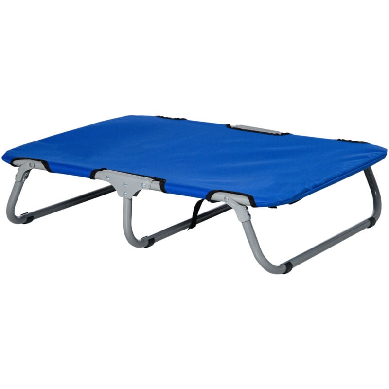foto del prodotto brandina per cani cuccia lettino rialzata pieghevole, blu pawhut