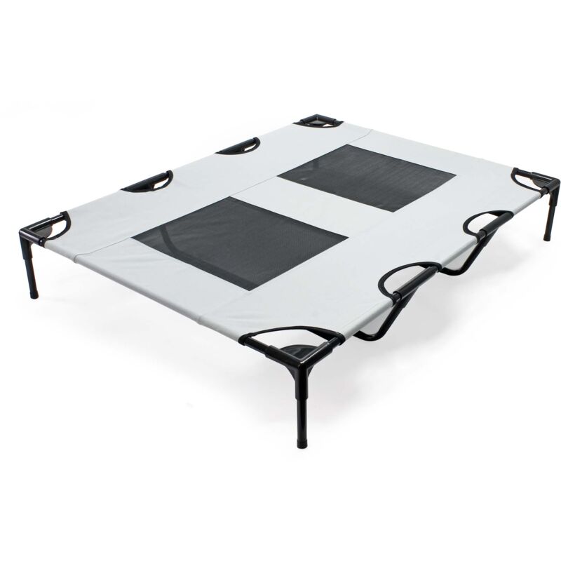 foto del prodotto brandina per cani e gatti 122x93x20cm, portata 60kg, cuccia grigia, lettino da esterno per animali wiltec