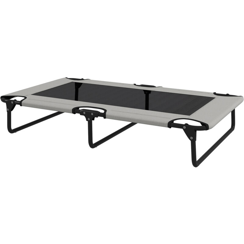foto del prodotto brandina per cani grandi pieghevole con tessuto a rete 107x61x20cm grigio pawhut