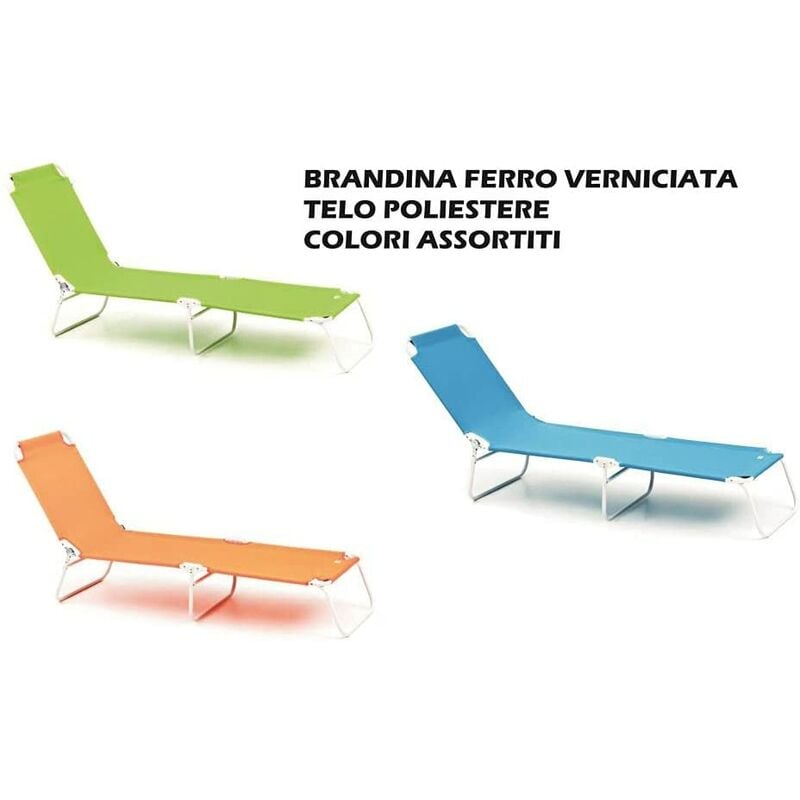 foto del prodotto brandina windy con parasole pieghevole in ferro bianco telo di colore verde