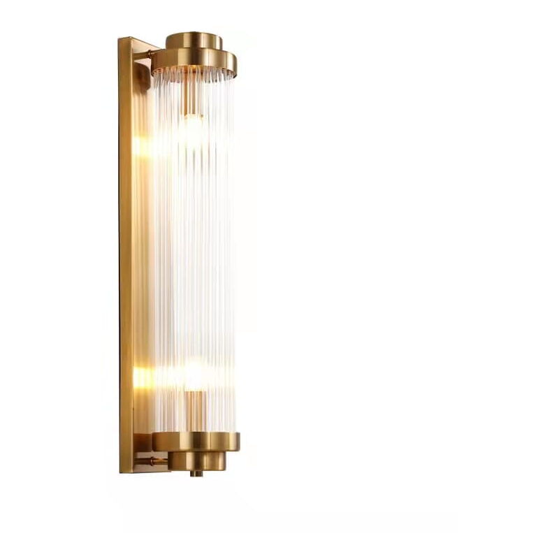 foto del prodotto brass ionic lampada da parete moderna a colonna, 400x100 mm, 2xe14, ottone, design elegante
