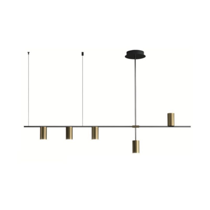 foto del prodotto brass tube liner lampada moderna faretti sopra il tavolo