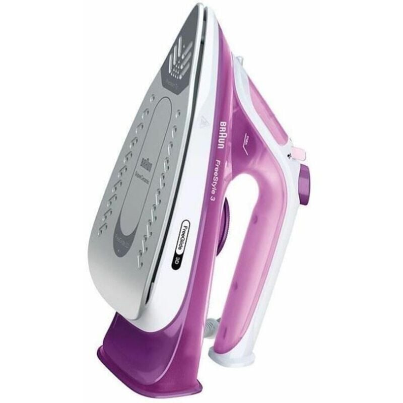 foto del prodotto braun freestyle3 fi3124pu ferro da stiro con 5 anni di assistenza, modalita ecomode risparmio energetico, tecnologia freeglide 3d, vapore