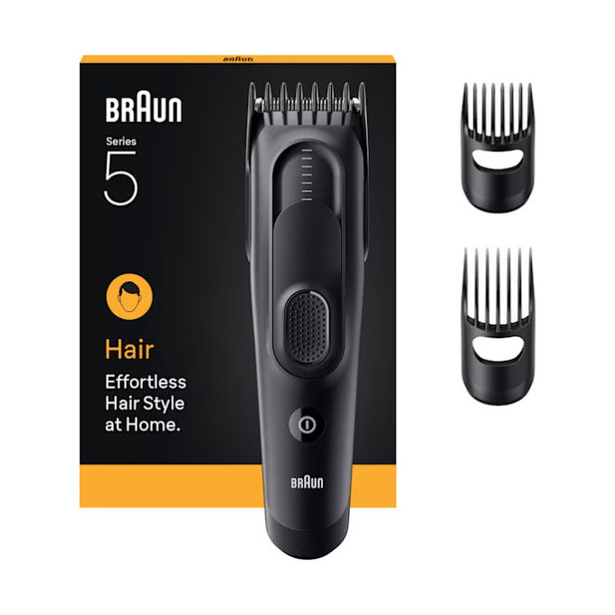 foto del prodotto braun hc5530 tagliacapelli nero senza filo 17 lunghezze batteria nimh 50min