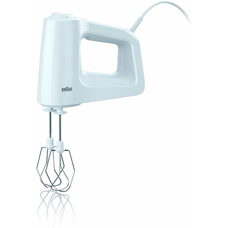 foto del prodotto braun hm3000wh multimix 3 sbattitore elettrico, mixer ad immersione, impugnatura antiscivolo, 5 velocit turbo, dotata di 2 fruste e 2 ganci,