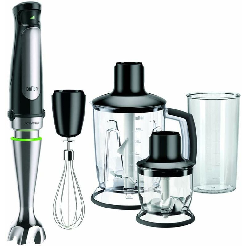 foto del prodotto braun mq7045x multiquick7 minipimer con 5 anni di assistenza, frullatore ad immersione dotato di, frusta a filo, 2x tritatutto 350ml e 1.2l,