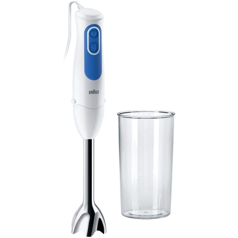 immagine 0 del prodotto braun multiquick3 mq3000 smoothie plus, 5 anni di assistenza, minipimer frullatore ad immersione con asta in acciaio, dotato di bicchiere graduato
