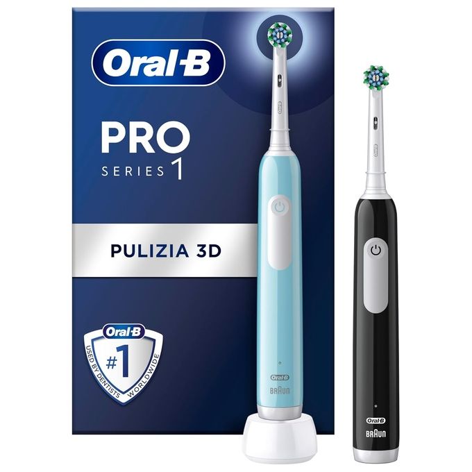 foto del prodotto braun oral-b spazzolino elettrico ricaricabile pro series 1 confezione da due