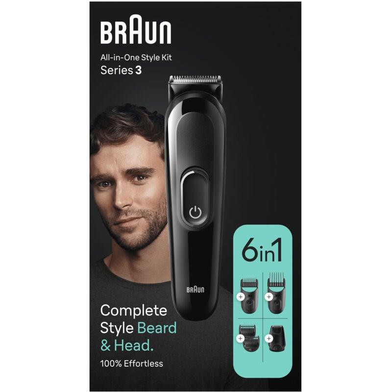 foto del prodotto braun series 3 mgk3410 regolabarba tagliacapelli kit per lo styling nero