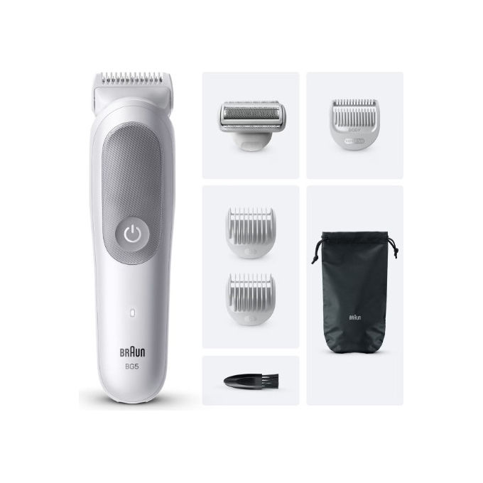 foto del prodotto braun series 5 bg5550 regolabarba corpo wet and dry ricaricabile grigio