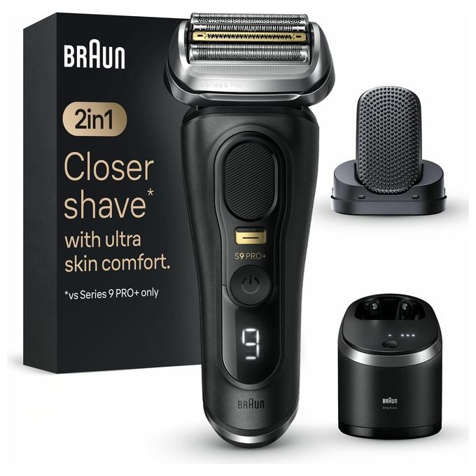 foto del prodotto braun series 9 pro 9590cc wet e dry rasoio trimmer nero