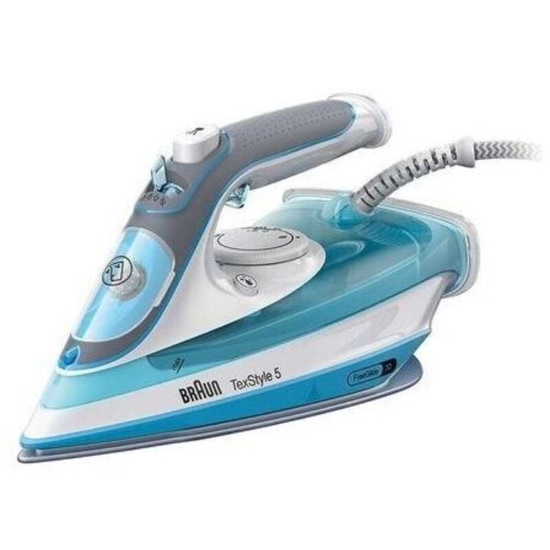 foto del prodotto braun texstyle 5 si 5006 bl ferro da stiro a secco e a vapore piastra in ceramica 2600 w blu, grigio, bianco