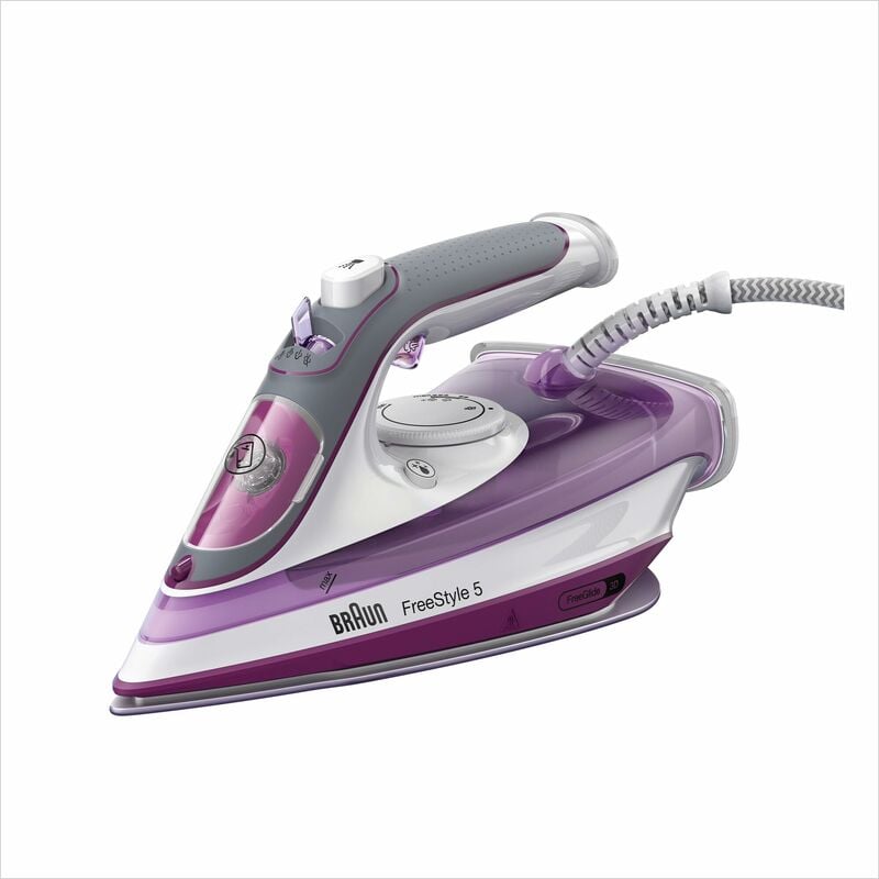 foto del prodotto braun texstyle 5 si5037vi, ferro da stiro con piastra freeglide 3d superceramic, punta di precisione, manico aperto ergonomico, ricarica 300ml,