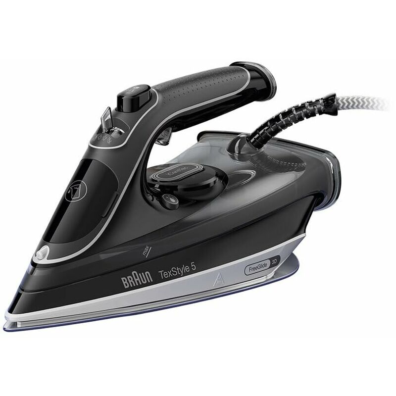 foto del prodotto braun texstyle5 si5188bk ferro da stiro a vapore con 5 anni di assistenza, modalita ecomode, tecnologia freeglide 3d, autospegnimento, piastra
