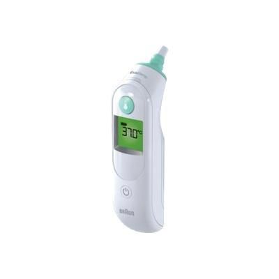 foto del prodotto braun thermoscan 6 termometro a contatto bianco orecchio pulsanti brapc000072
