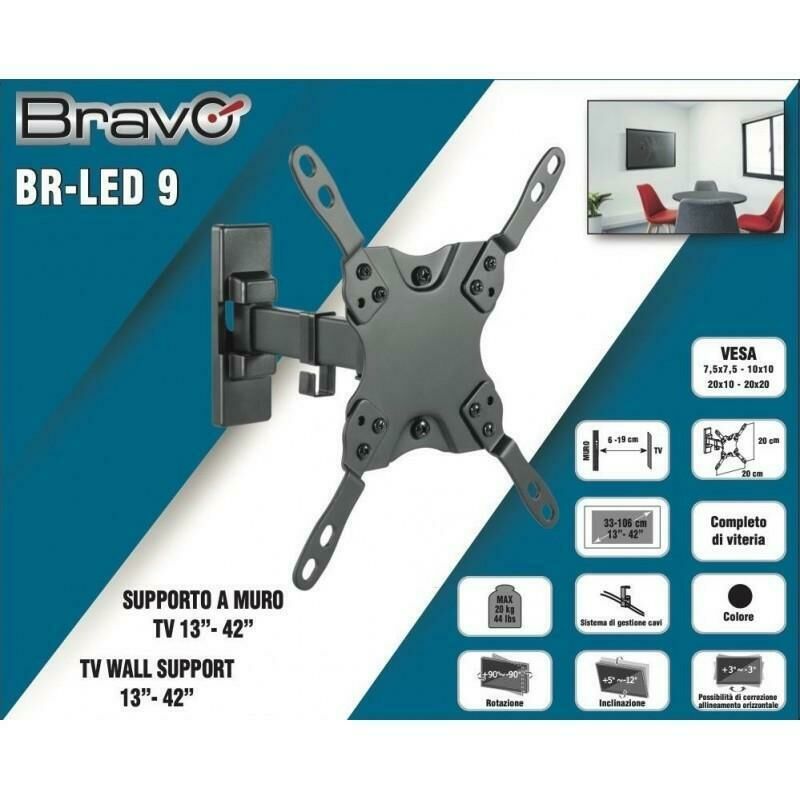 foto del prodotto bravo supporto a muro per tv plasma lcd br led 9 92402637