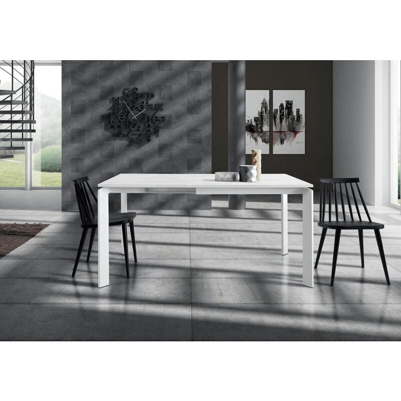 foto del prodotto braxton - tavolo da pranzo moderno allungabile in acciaio