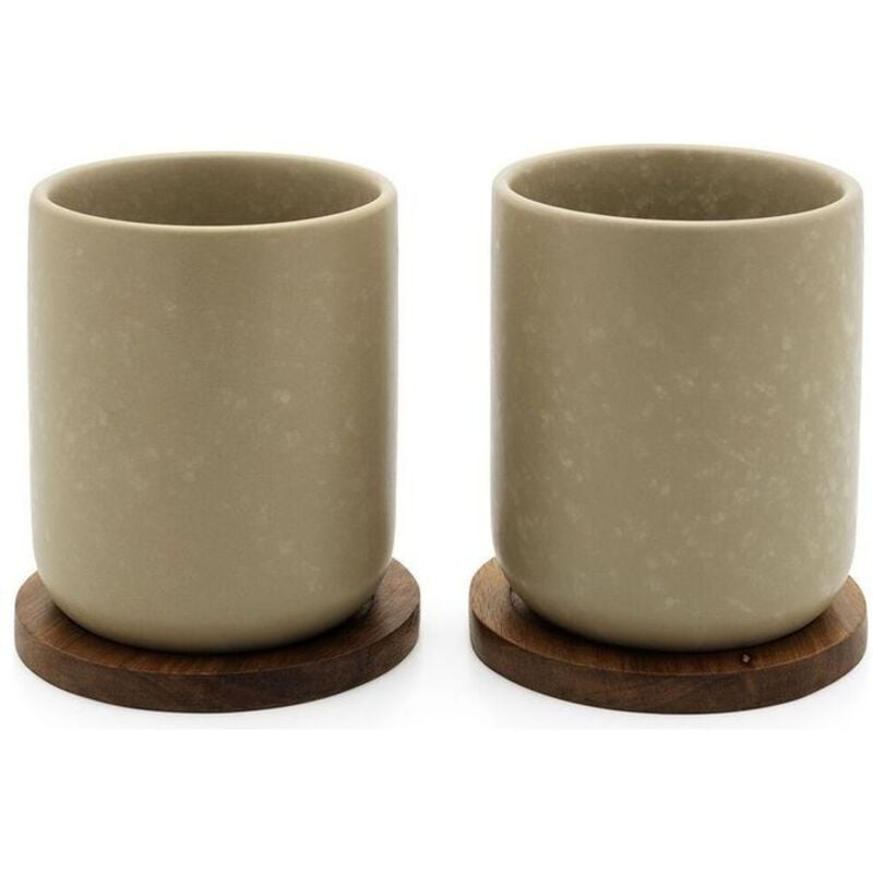 foto del prodotto bredemeijer bicchieri da the umea 200ml beige con sottobicchiere