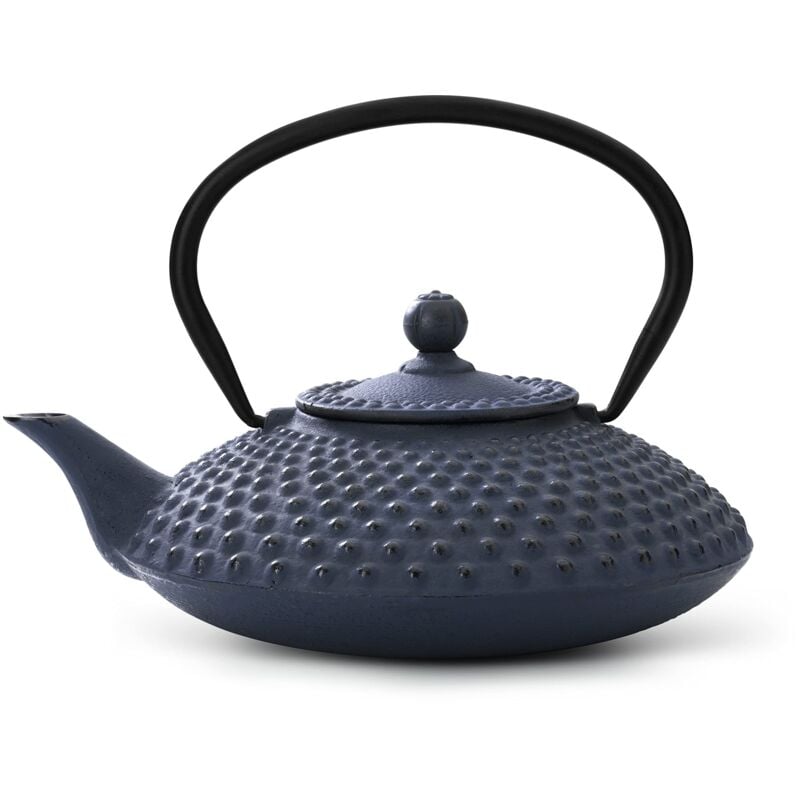 foto del prodotto bredemeijer g002b jing teiera orientale in ghisa con manico, 1,25 litri, colore blu
