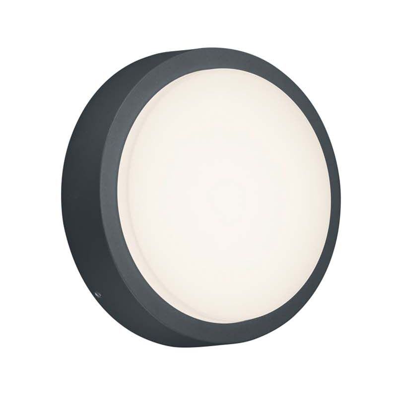 foto del prodotto breg plafoniera led da esterno fusione di alluminio antracite d. 20cm