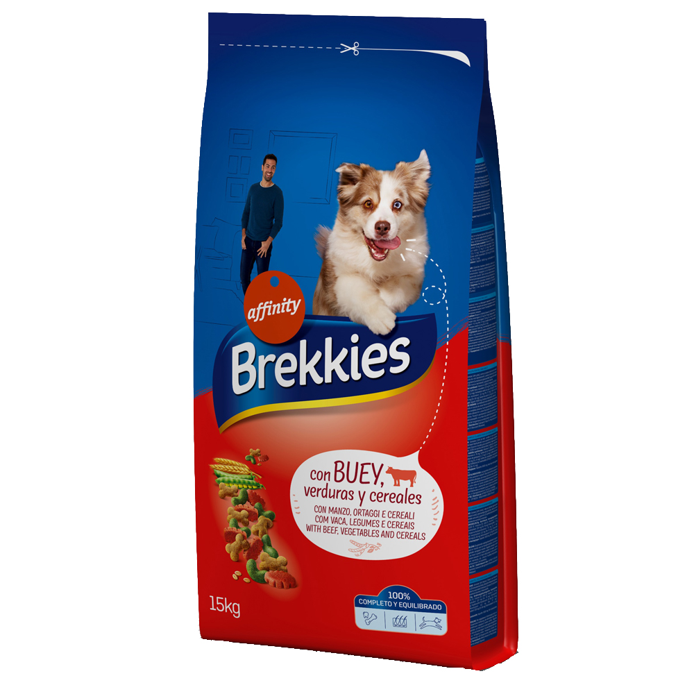 foto del prodotto brekkies dog mix beef crocchette per cani 15 kg