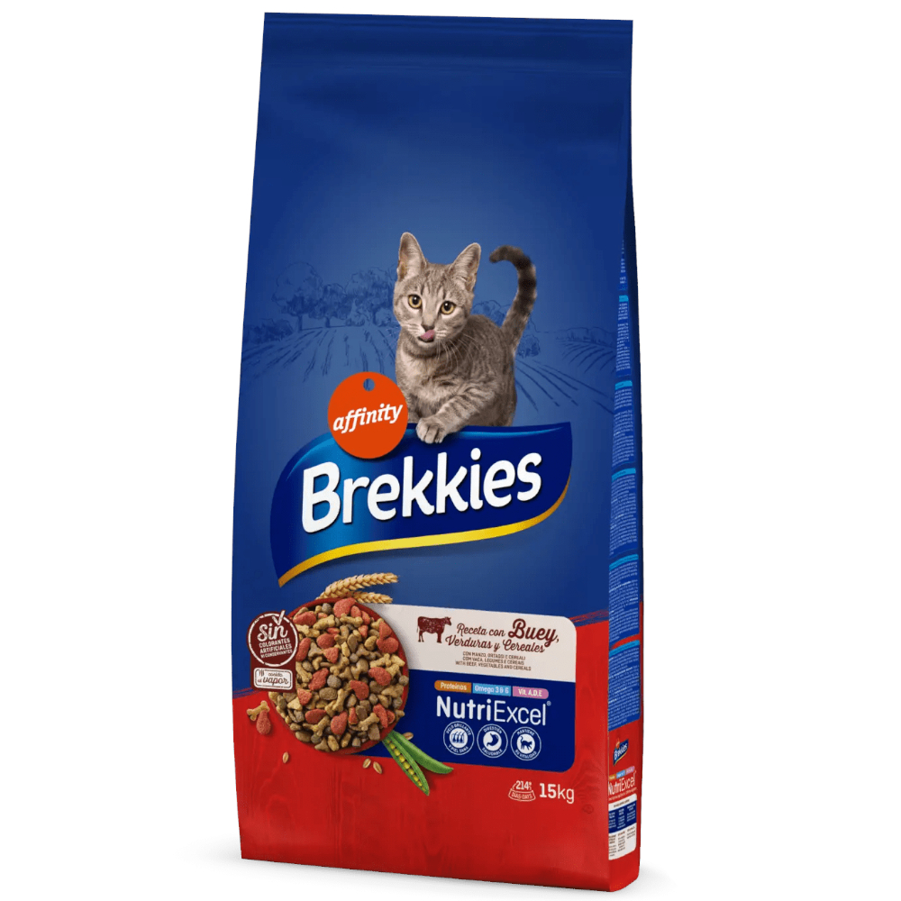 foto del prodotto brekkies manzo crocchette per gatto 15 kg