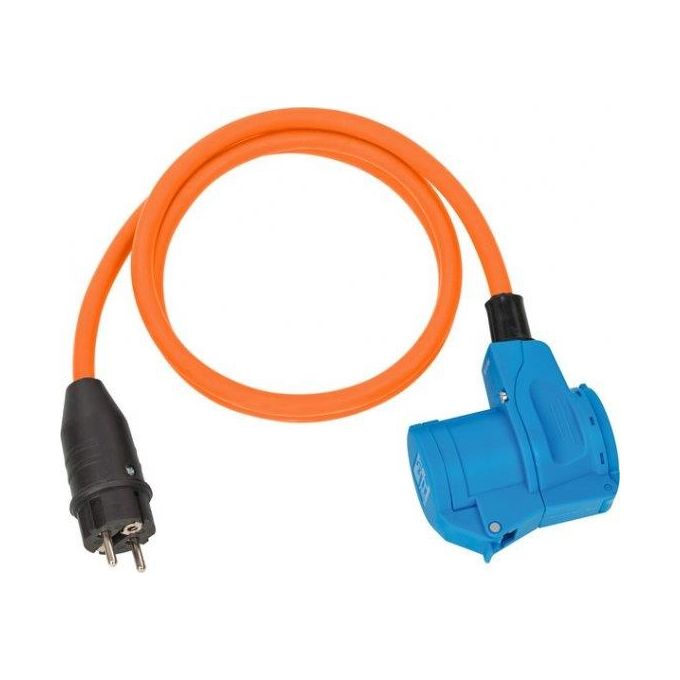 foto del prodotto brennenstuhl 1132910525 prolunghe e multiple 1,5 m 1 presa(e) ac esterno nero, blu, arancione