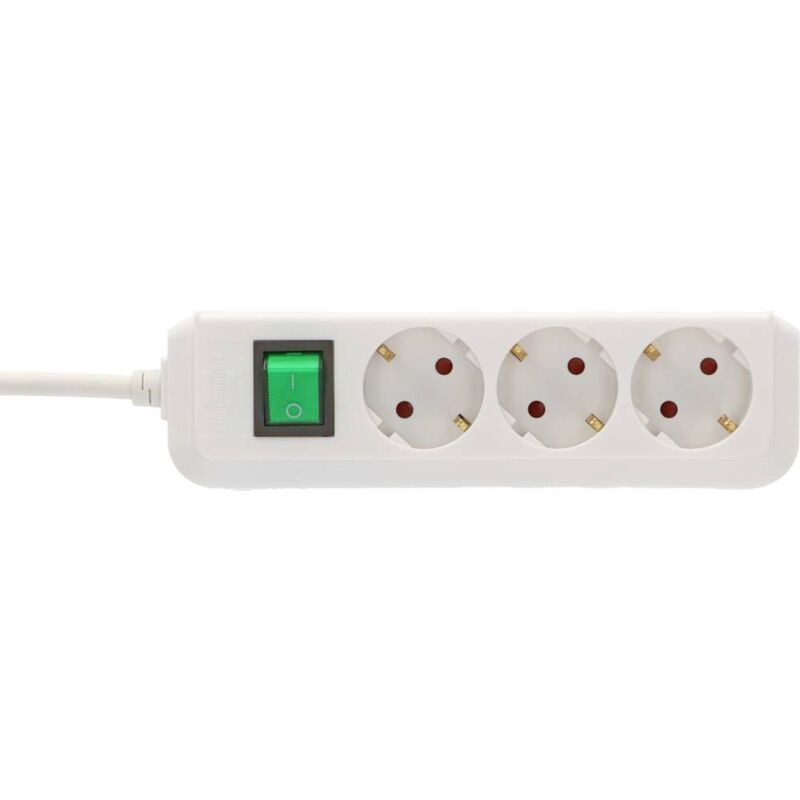 foto del prodotto brennenstuhl 1152920 multipresa con interruttore 3 scomparti bianco schuko 1 pz.