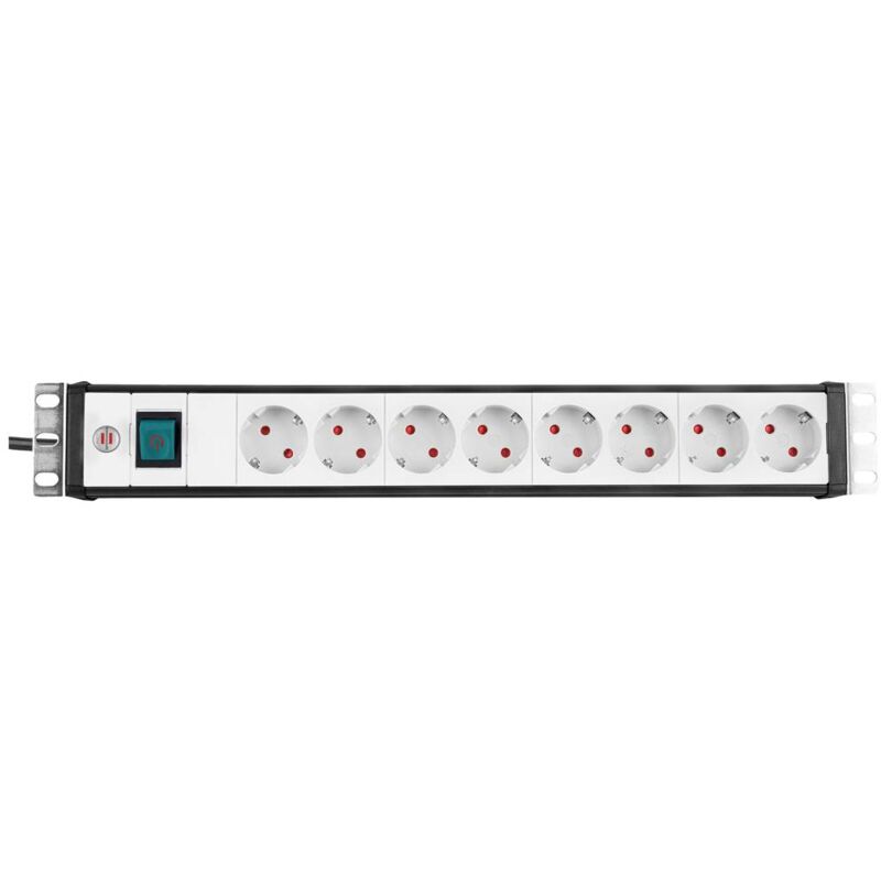 foto del prodotto brennenstuhl 1156057018 multipresa per rack 19 8 scomparti grigio, nero schuko 1 pz.