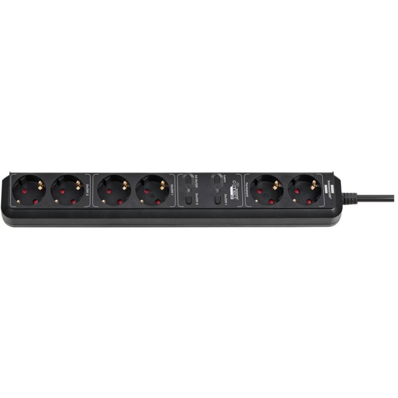 foto del prodotto brennenstuhl 1159760936 multipresa con wifi 6 scomparti nero schuko 1 pz.