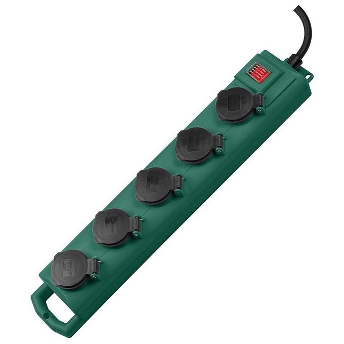 foto del prodotto brennenstuhl 1159910215 prolunghe e multiple 5 m 5 presa(e) ac esterno nero, verde