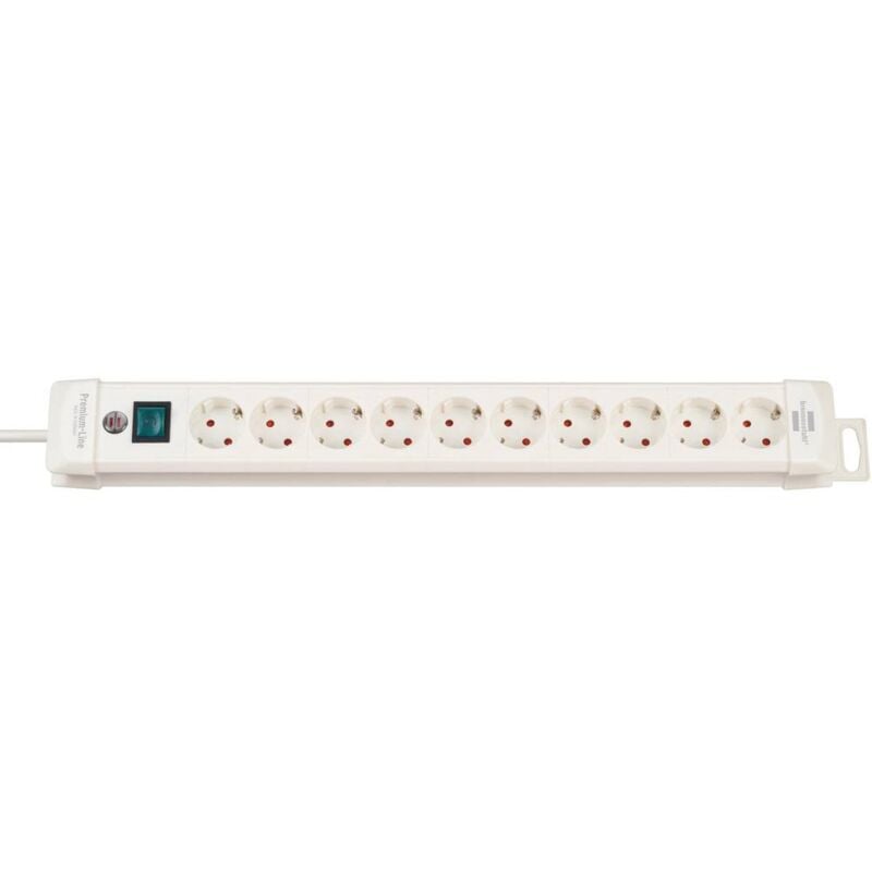 foto del prodotto brennenstuhl 1952200100 multipresa con interruttore 10 scomparti bianco schuko 1 pz.