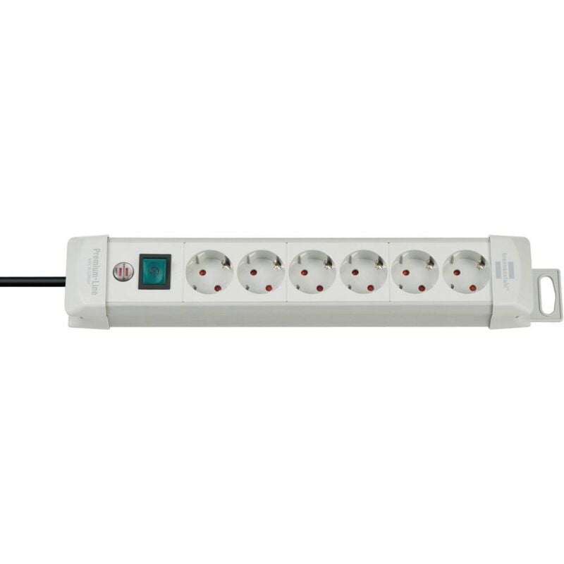 foto del prodotto brennenstuhl 1955560100 multipresa con interruttore 6 scomparti bianco schuko 1 pz.